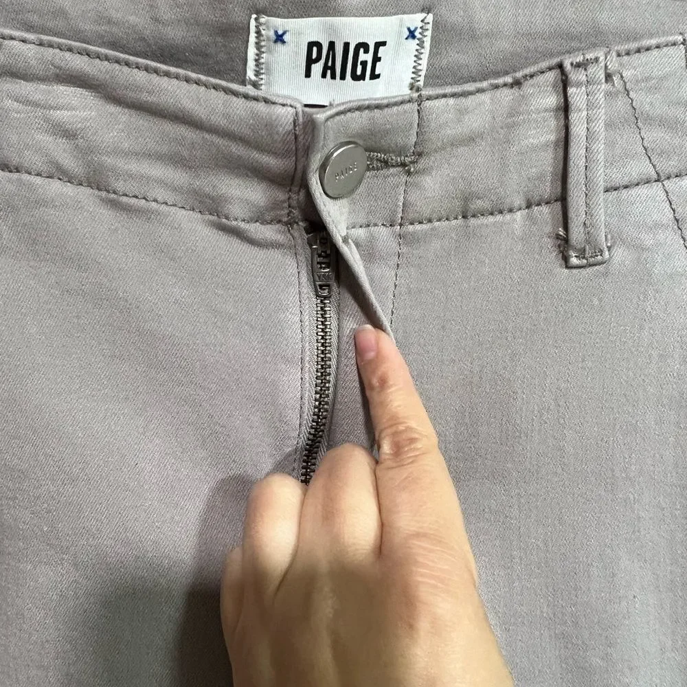 PAIGE Mayslie Jogger Gray Snakeskin Accent Women's Size 28 - Picture 5 of 10